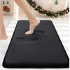 image:imageSmiry Front Door Mat Outside Entrance Black 295 x 17 and Memory Foam Bath Mat Black 30 x 20 2 Item Bundle