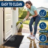 image:imageSmiry Front Door Mat Outside Entrance Black 295 x 17 and Memory Foam Bath Mat Black 30 x 20 2 Item Bundle