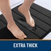 image:imageSoft Memory Foam Bath Mat Non  Slip Bathroom Bathmat Water  Absorbent Bath Rubber Back Runner Kitchen and Bath Rug Mat 16x24 Black