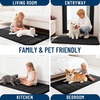 image:imageSoft Memory Foam Bath Mat Non  Slip Bathroom Bathmat Water  Absorbent Bath Rubber Back Runner Kitchen and Bath Rug Mat 16x24 Black