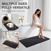 image:imageSoft Memory Foam Bath Mat Non  Slip Bathroom Bathmat Water  Absorbent Bath Rubber Back Runner Kitchen and Bath Rug Mat 16x24 Black