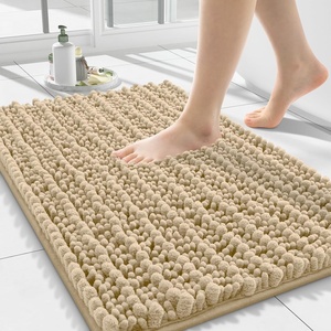 image:imageSmiry Bathroom Rugs 24X16 Extra Soft Rubber Backing Chenille Bath Mats  Beige Machine Washable Non Slip Quick Dry Bath Mats for Bathroom Floor Tub Shower Home Decor Accessories