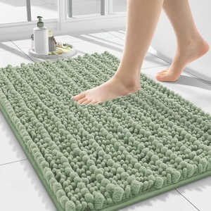 image:imageSmiry Bathroom Rugs 24X16 Extra Soft Rubber Backing Chenille Bath Mats  Sage Green Machine Washable Non Slip Quick Dry Bath Mats for Bathroom Floor Tub Shower Home Decor Accessories