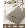 image:imageSmiry Bath Rugs 30x20 Non Slip Washable Modern Woven Bath Mats Super Soft Absorbent for Bathroom Floor Tub Shower Home Decor Accessories BrownBrown