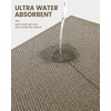 image:imageSmiry Bath Rugs 30x20 Non Slip Washable Modern Woven Bath Mats Super Soft Absorbent for Bathroom Floor Tub Shower Home Decor Accessories BrownBrown