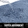 image:imageSmiry Dog Door Mat for Muddy Paws Absorbent Non Slip Dirt Trapper 47x32Airy Blue and Black