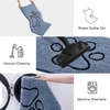 image:imageSmiry Dog Door Mat for Muddy Paws Absorbent Non Slip Dirt Trapper 47x32Airy Blue and Black