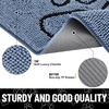 image:imageSmiry Dog Door Mat for Muddy Paws Absorbent Non Slip Dirt Trapper 47x32Airy Blue and Black