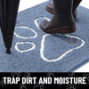 image:imageSmiry Dog Door Mat for Muddy Paws Absorbent Non Slip Dirt Trapper 47x32Airy Blue and White