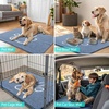 image:imageSmiry Dog Door Mat for Muddy Paws Absorbent Non Slip Dirt Trapper 47x32Airy Blue and White