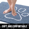 image:imageSmiry Dog Door Mat for Muddy Paws Absorbent Non Slip Dirt Trapper 47x32Airy Blue and White