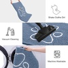 image:imageSmiry Dog Door Mat for Muddy Paws Absorbent Non Slip Dirt Trapper 47x32Airy Blue and White