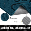 image:imageSmiry Dog Door Mat for Muddy Paws Absorbent Non Slip Dirt Trapper 47x32Atlantic Blue and Black