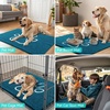 image:imageSmiry Dog Door Mat for Muddy Paws Absorbent Non Slip Dirt Trapper 47x32Atlantic Blue and White