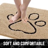 image:imageSmiry Dog Door Mat for Muddy Paws Absorbent Non Slip Dirt Trapper 47x32Beige and Black