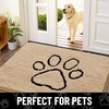 image:imageSmiry Dog Door Mat for Muddy Paws Absorbent Non Slip Dirt Trapper 47x32Beige and Black