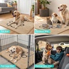 image:imageSmiry Dog Door Mat for Muddy Paws Absorbent Non Slip Dirt Trapper 47x32Beige and Black