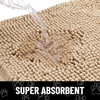 image:imageSmiry Dog Door Mat for Muddy Paws Absorbent Non Slip Dirt Trapper 47x32Beige and White