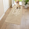 image:imageSmiry Dog Door Mat for Muddy Paws Absorbent Non Slip Dirt Trapper 47x32Beige and White