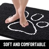 image:imageSmiry Dog Door Mat for Muddy Paws Absorbent Non Slip Dirt Trapper 47x32Black and White