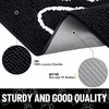 image:imageSmiry Dog Door Mat for Muddy Paws Absorbent Non Slip Dirt Trapper 47x32Black and White