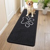 image:imageSmiry Dog Door Mat for Muddy Paws Absorbent Non Slip Dirt Trapper 47x32Black and White