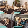 image:imageSmiry Dog Door Mat for Muddy Paws Absorbent Non Slip Dirt Trapper 47x32Brown and Black