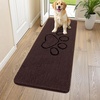 image:imageSmiry Dog Door Mat for Muddy Paws Absorbent Non Slip Dirt Trapper 47x32Brown and Black