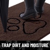 image:imageSmiry Dog Door Mat for Muddy Paws Absorbent Non Slip Dirt Trapper 47x32Brown and Black