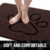 image:imageSmiry Dog Door Mat for Muddy Paws Absorbent Non Slip Dirt Trapper 47x32Brown and Black