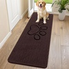 image:imageSmiry Dog Door Mat for Muddy Paws Absorbent Non Slip Dirt Trapper 47x32Brown and Black