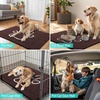 image:imageSmiry Dog Door Mat for Muddy Paws Absorbent Non Slip Dirt Trapper 47x32Brown and White