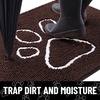 image:imageSmiry Dog Door Mat for Muddy Paws Absorbent Non Slip Dirt Trapper 47x32Brown and White