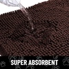 image:imageSmiry Dog Door Mat for Muddy Paws Absorbent Non Slip Dirt Trapper 47x32Brown and White