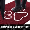 image:imageSmiry Dog Door Mat for Muddy Paws Absorbent Non Slip Dirt Trapper 47x32Burgundy and White