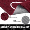 image:imageSmiry Dog Door Mat for Muddy Paws Absorbent Non Slip Dirt Trapper 47x32Burgundy and White