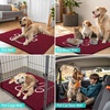 image:imageSmiry Dog Door Mat for Muddy Paws Absorbent Non Slip Dirt Trapper 47x32Burgundy and White
