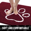 image:imageSmiry Dog Door Mat for Muddy Paws Absorbent Non Slip Dirt Trapper 47x32Burgundy and White