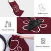 image:imageSmiry Dog Door Mat for Muddy Paws Absorbent Non Slip Dirt Trapper 47x32Burgundy and White