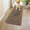 image:imageSmiry Dog Door Mat for Muddy Paws Absorbent Non Slip Dirt Trapper 47x32Camel and Black