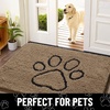image:imageSmiry Dog Door Mat for Muddy Paws Absorbent Non Slip Dirt Trapper 47x32Camel and Black
