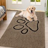 image:imageSmiry Dog Door Mat for Muddy Paws Absorbent Non Slip Dirt Trapper 47x32Camel and Black