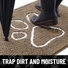 image:imageSmiry Dog Door Mat for Muddy Paws Absorbent Non Slip Dirt Trapper 47x32Camel and Black