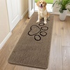 image:imageSmiry Dog Door Mat for Muddy Paws Absorbent Non Slip Dirt Trapper 47x32Camel and Black