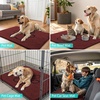 image:imageSmiry Dog Door Mat for Muddy Paws Absorbent Non Slip Dirt Trapper 47x32Caramel Russet and Black