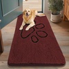 image:imageSmiry Dog Door Mat for Muddy Paws Absorbent Non Slip Dirt Trapper 47x32Caramel Russet and Black