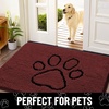 image:imageSmiry Dog Door Mat for Muddy Paws Absorbent Non Slip Dirt Trapper 47x32Caramel Russet and Black