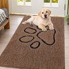 image:imageSmiry Dog Door Mat for Muddy Paws Absorbent Non Slip Dirt Trapper 47x32Coffee and Black