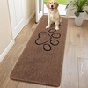image:imageSmiry Dog Door Mat for Muddy Paws Absorbent Non Slip Dirt Trapper 47x32Coffee and Black