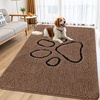 image:imageSmiry Dog Door Mat for Muddy Paws Absorbent Non Slip Dirt Trapper 47x32Coffee and Black